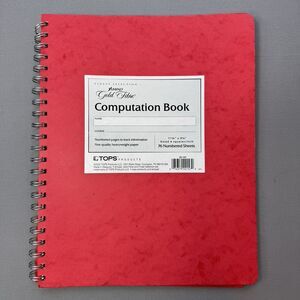 Ampad 22157 11.75" x 9.25" Quadrille Rule Computation Book - Spots/Wear on Cover